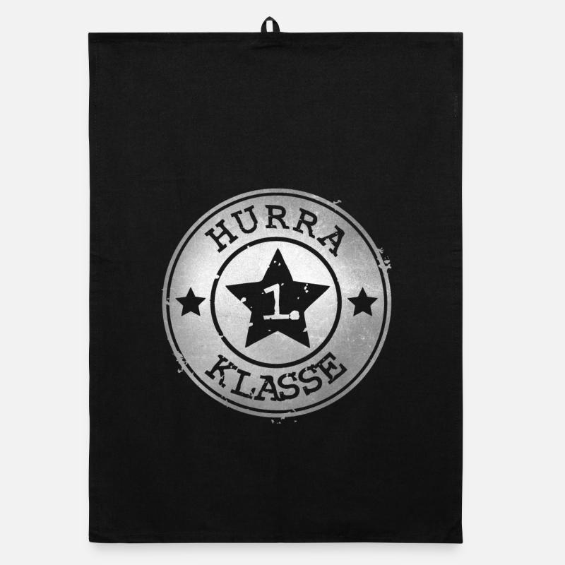 Hurrah 1st Class - Silver Badge with Star Organic dish towel