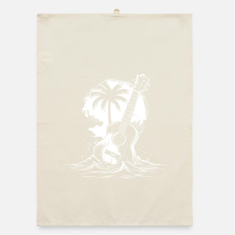 Ukulele Graphics Organic dish towel