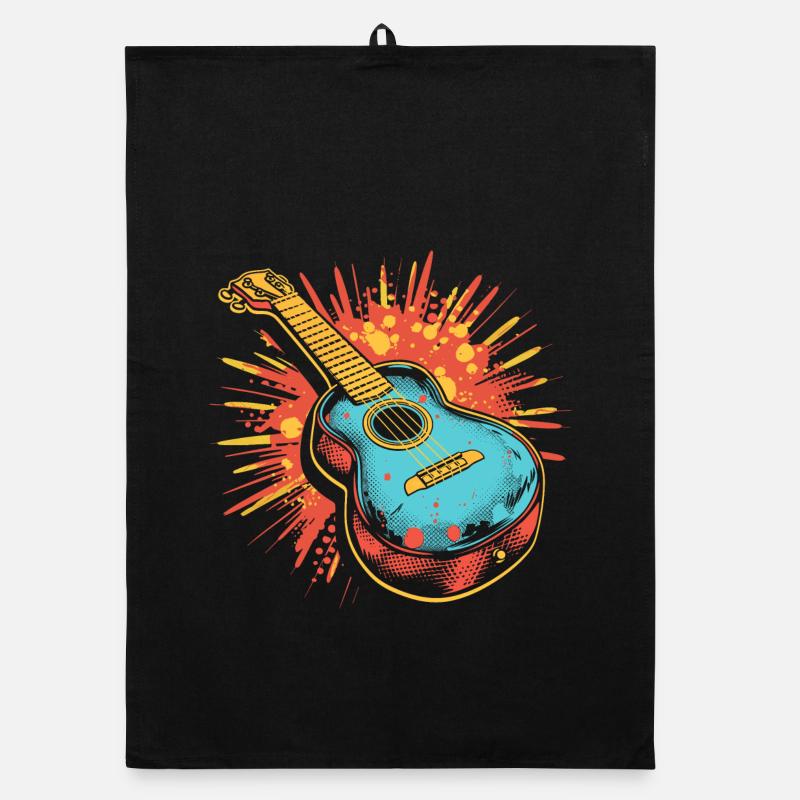Ukulele Grafik Organic Geschirrtuch