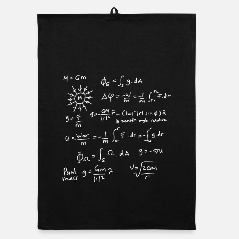 Les équations de la physique déchaînées - Torchon bio - noir