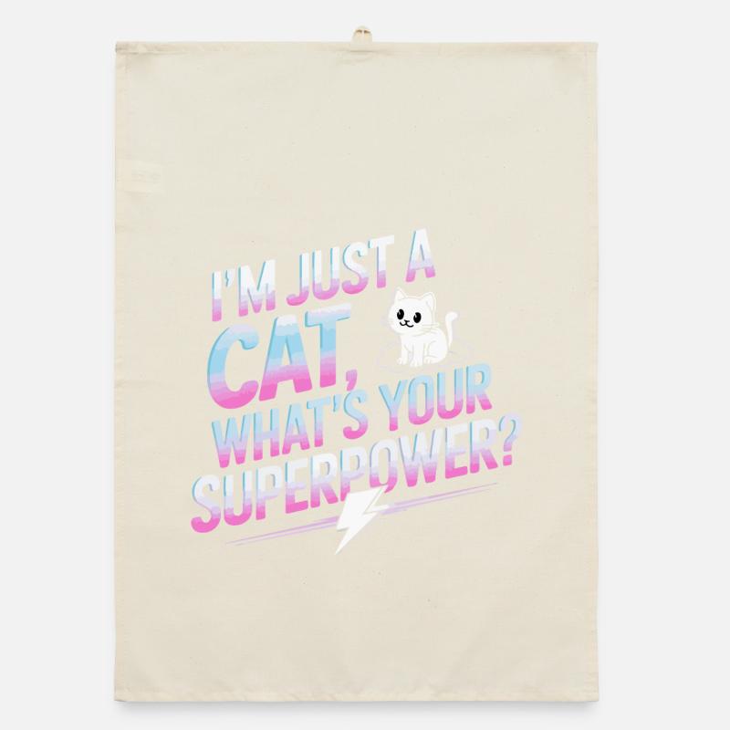 Conception de citation de dessin animé de chat stimulant Torchon bio