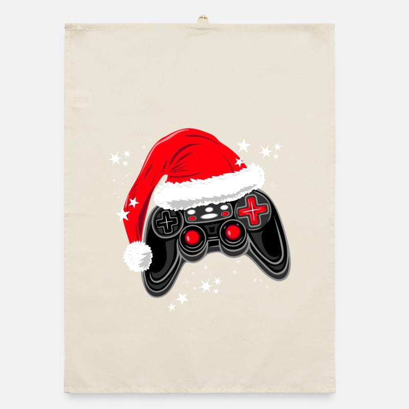 Manette de jeu avec chapeau de Père Noël Torchon bio