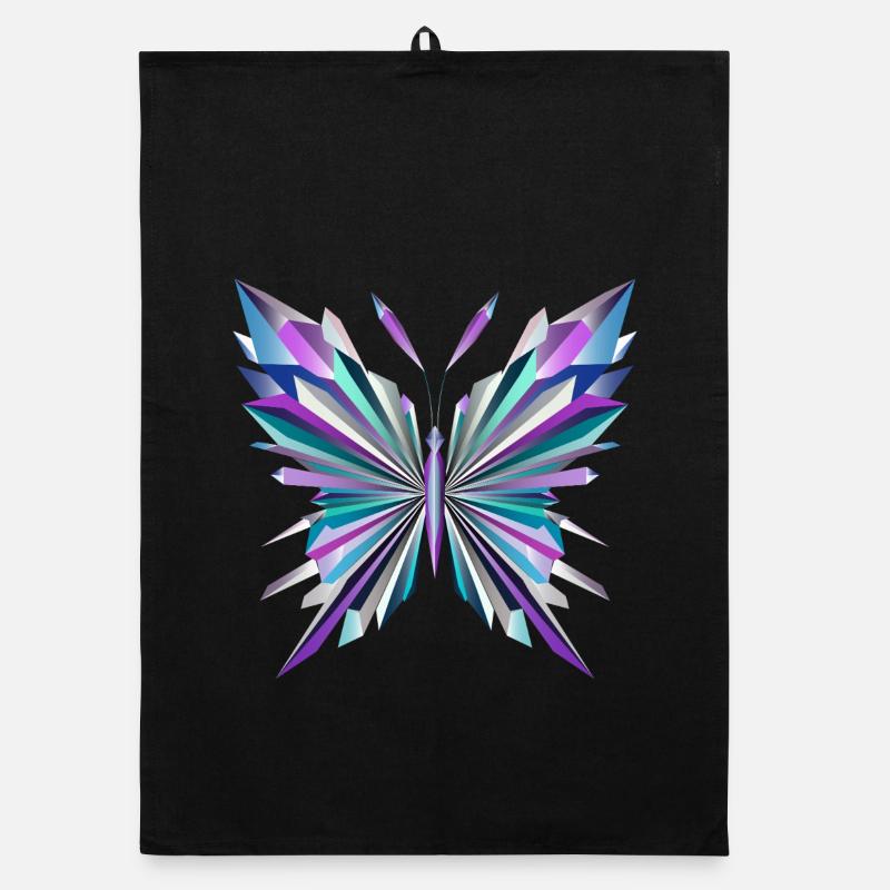 Fascinating geometry – abstract butterfly Organic dish towel