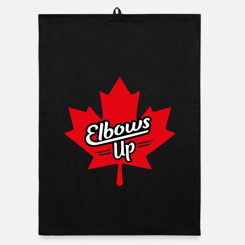 Coups de coude vers le haut, design de feuilles d’érable Torchon bio