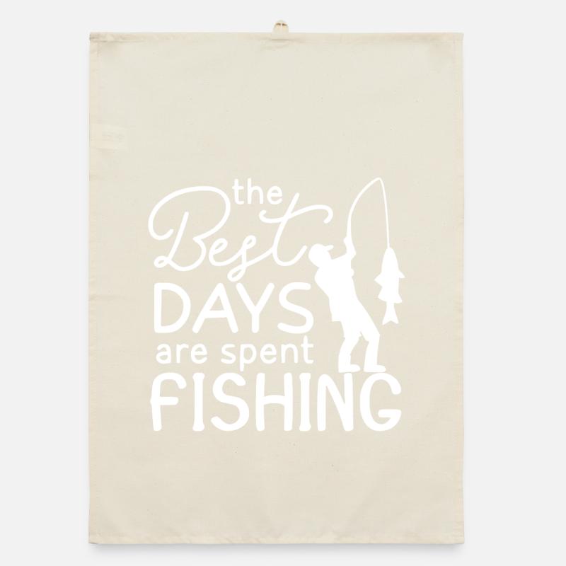 Citation de pêcheur Silhouette Design Torchon bio