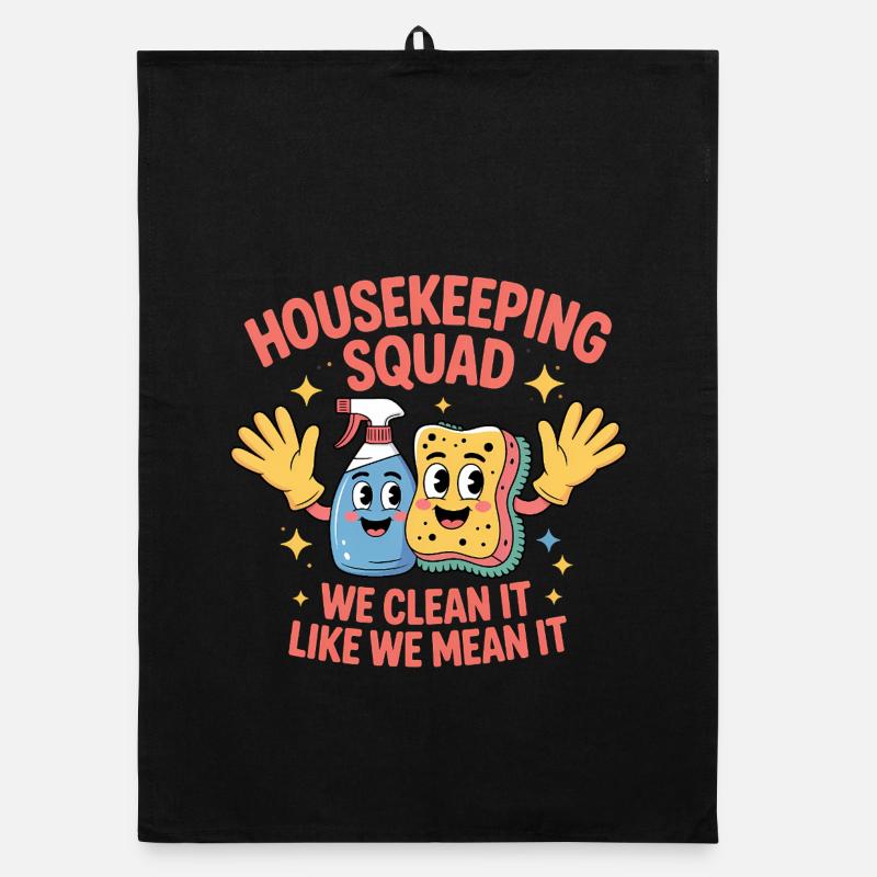 Funny Cleaning Design Organic dish towel