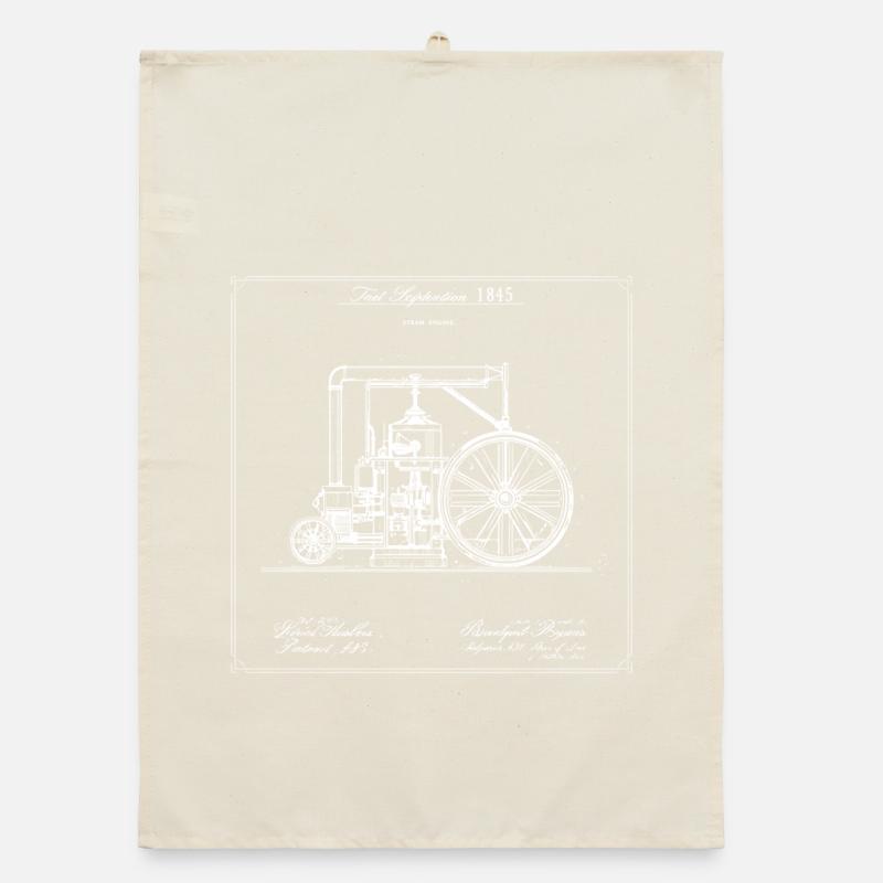 Plan de machine à vapeur vintage Torchon bio