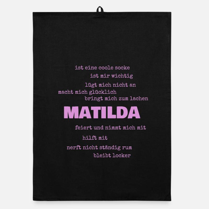 Matilda as Proverbs Organic dish towel