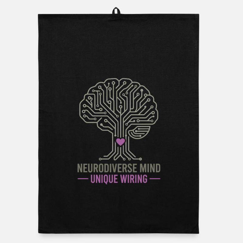 NEURODIVERSE MIND Unique Wiring Awareness  Organic dish towel