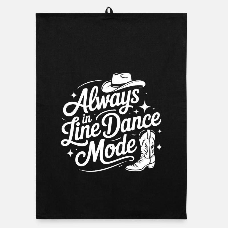 Always in Line Dance Mode Organic Geschirrtuch