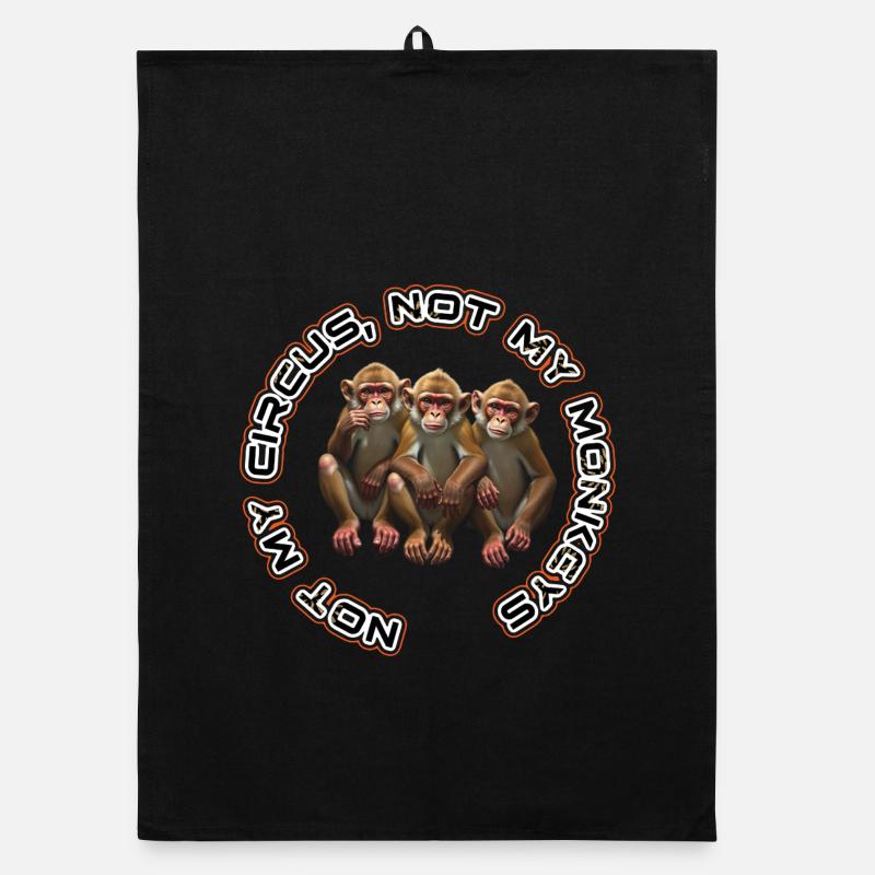 Not My Monkey Trio Organic dish towel