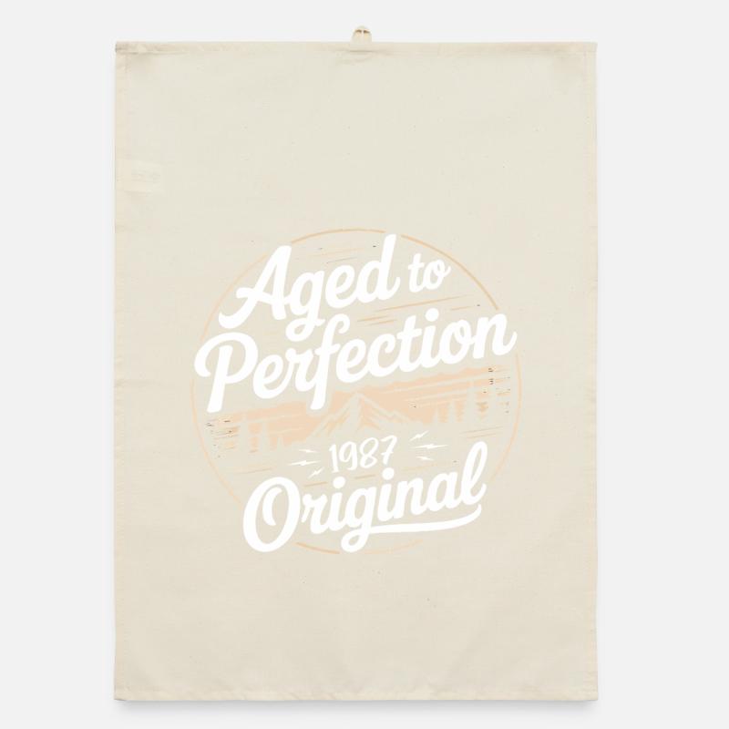 Jahrgang 1987 geboren Retro Original 1987 Organic Geschirrtuch