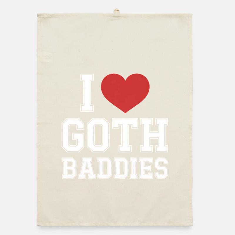Ich liebe Goth-Bösewichte Organic Geschirrtuch