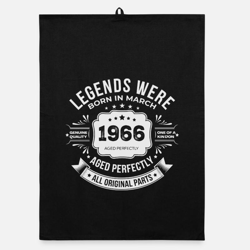 March 1966 Birthday 1966 Legends Mars Organic dish towel