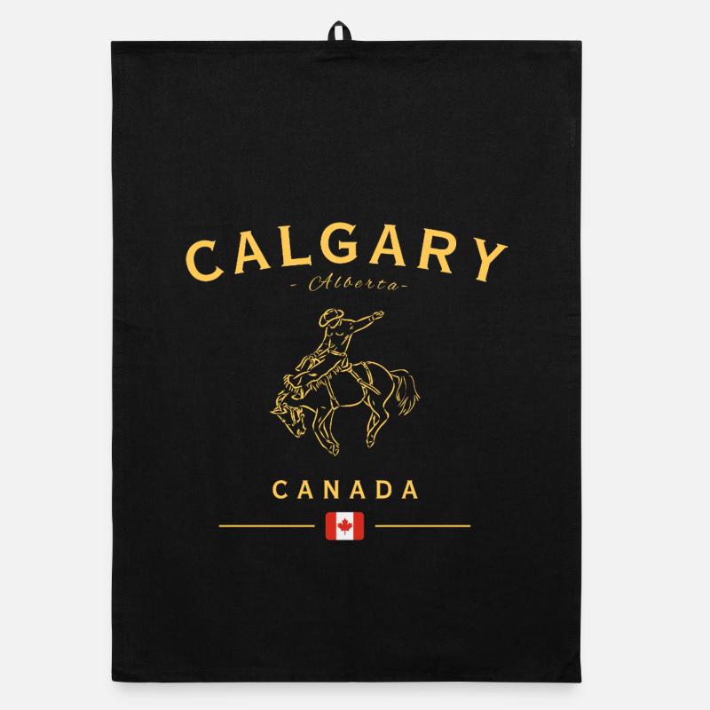 Calgary Rodeo Gold Alberta Canada Organic dish towel