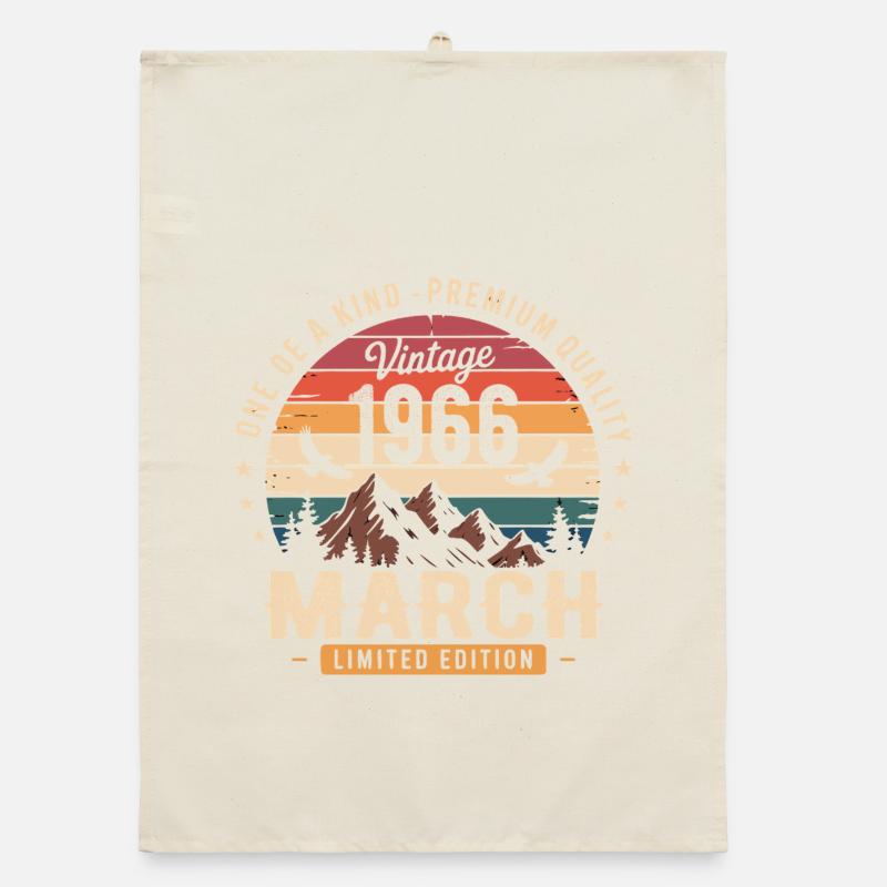 March 1966 60th Anniversary Gift March 1966 Organic dish towel