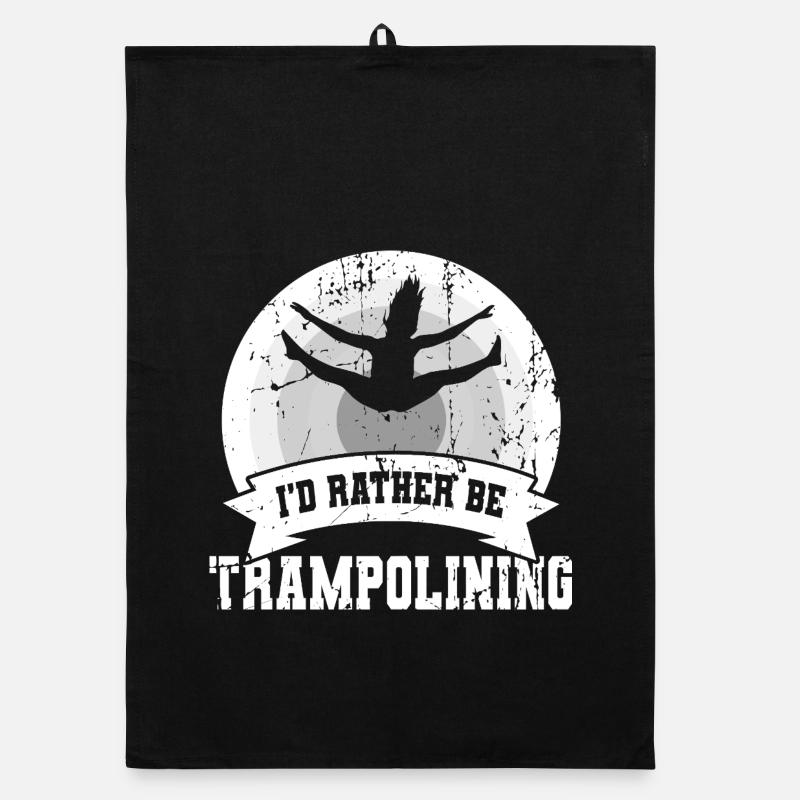 Ich würde lieber Trampolin springen Organic Geschirrtuch