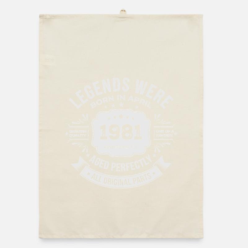 April 1981 Geburtstagsgeschenk Organic Geschirrtuch