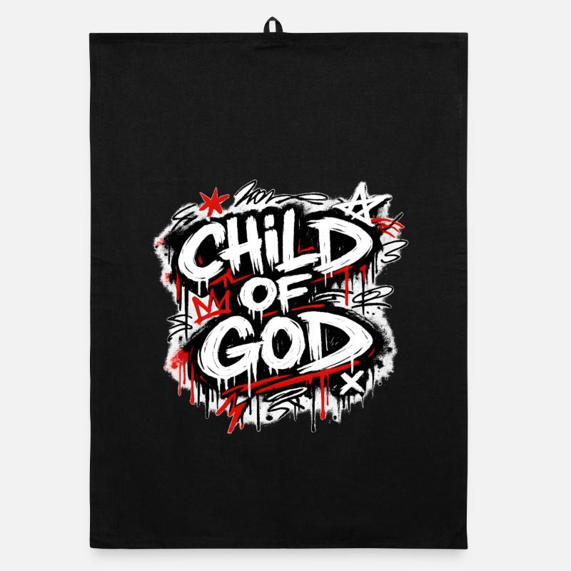 Lettrage graffiti Child of God Torchon bio