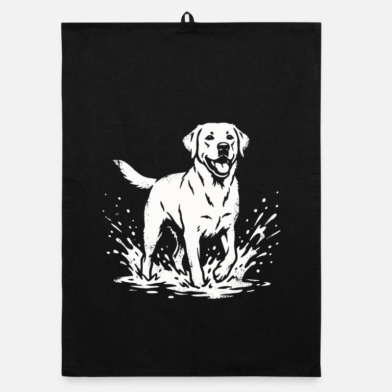 T-shirt Lover de chien Éclaboussure d’eau Torchon bio