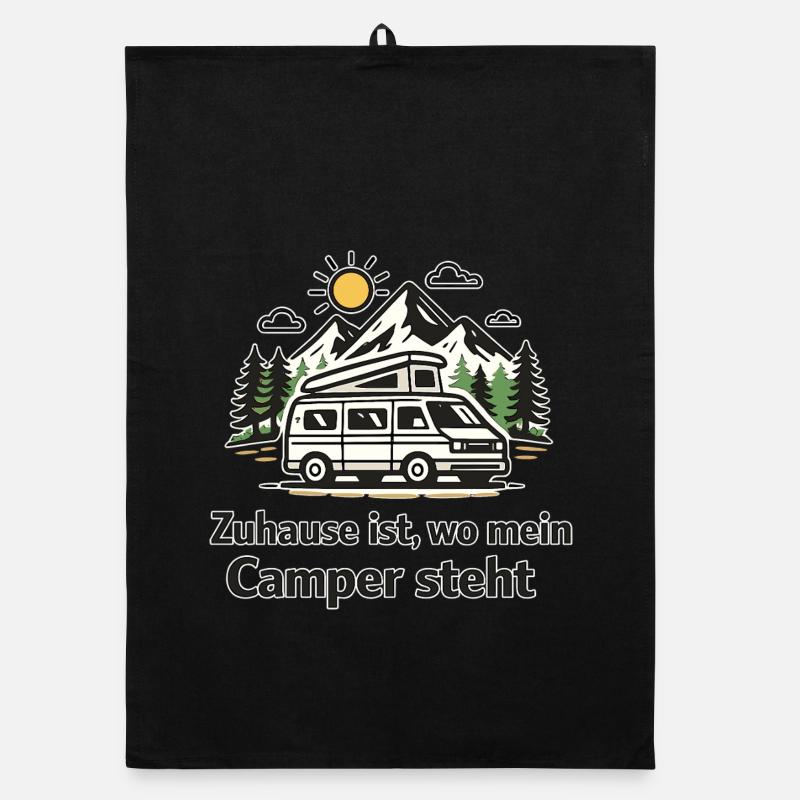Zuhause ist, wo mein Camper steht Organic Geschirrtuch