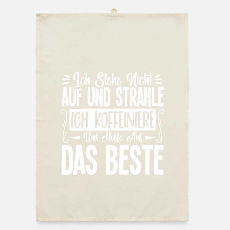 kaffee Spruch Kaffeetrinker kaffeeliebhaber Organic Geschirrtuch