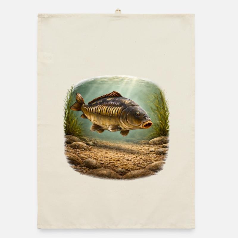 Conception de la pêche sous-marine de la carpe miroir Torchon bio