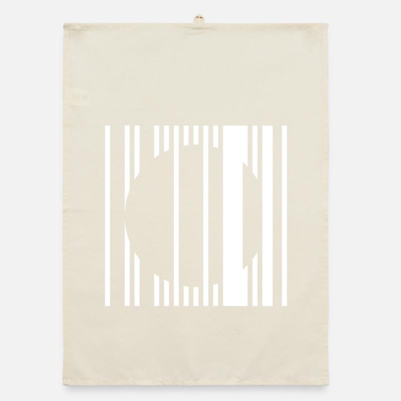 Vertical Stripe Circle Organic dish towel