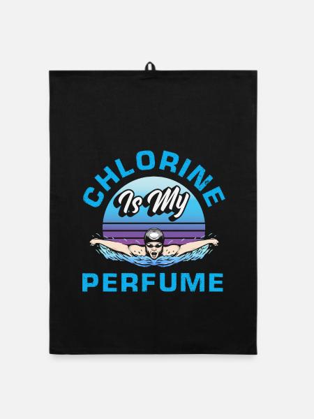 Dictons drôles de nageurs et conception de clubs de natation - Torchon bio - noir - Devant