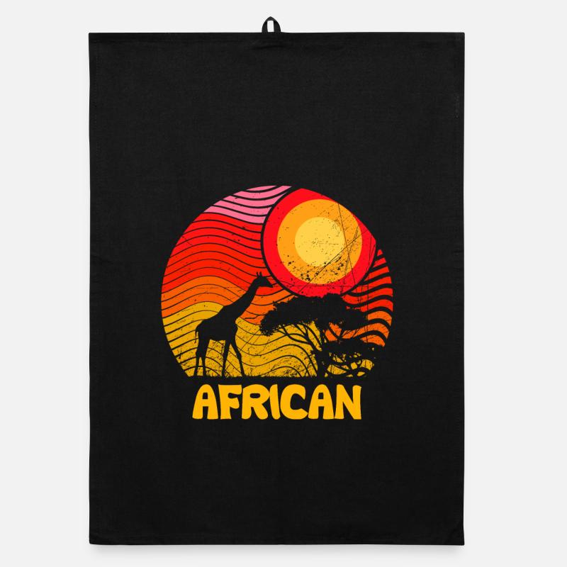 AFRICAN - Organic Geschirrtuch - Schwarz