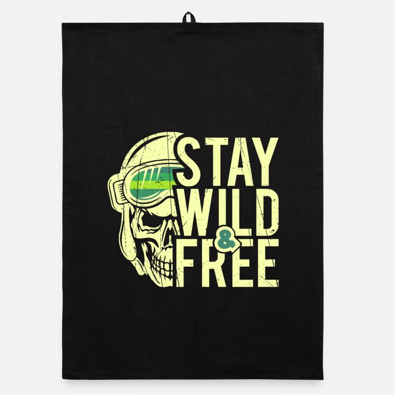 Restez sauvage et libre - Design Torchon bio