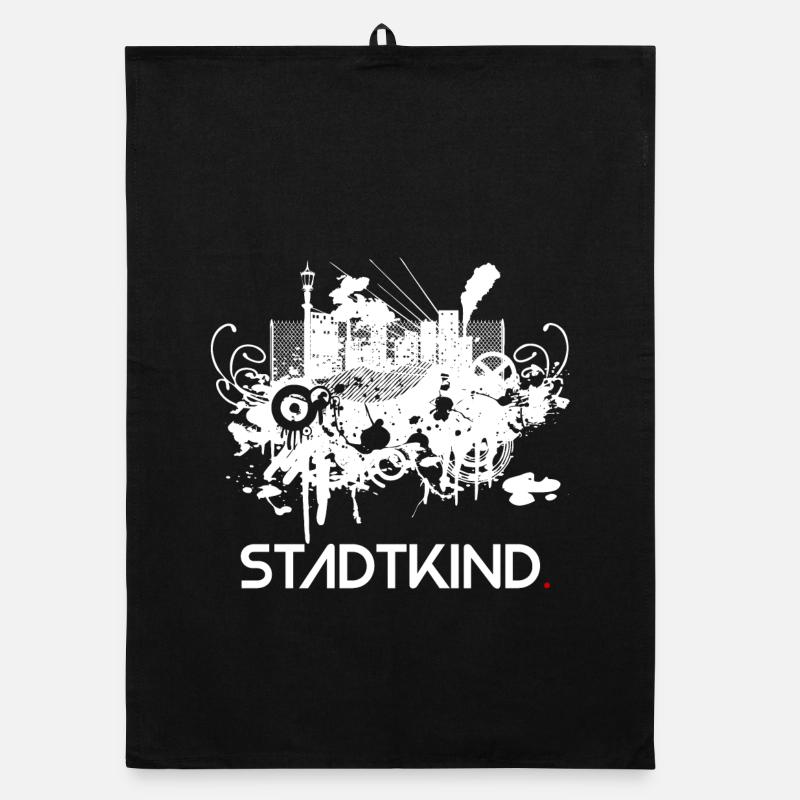 Stadtkind - Organic Geschirrtuch - Schwarz