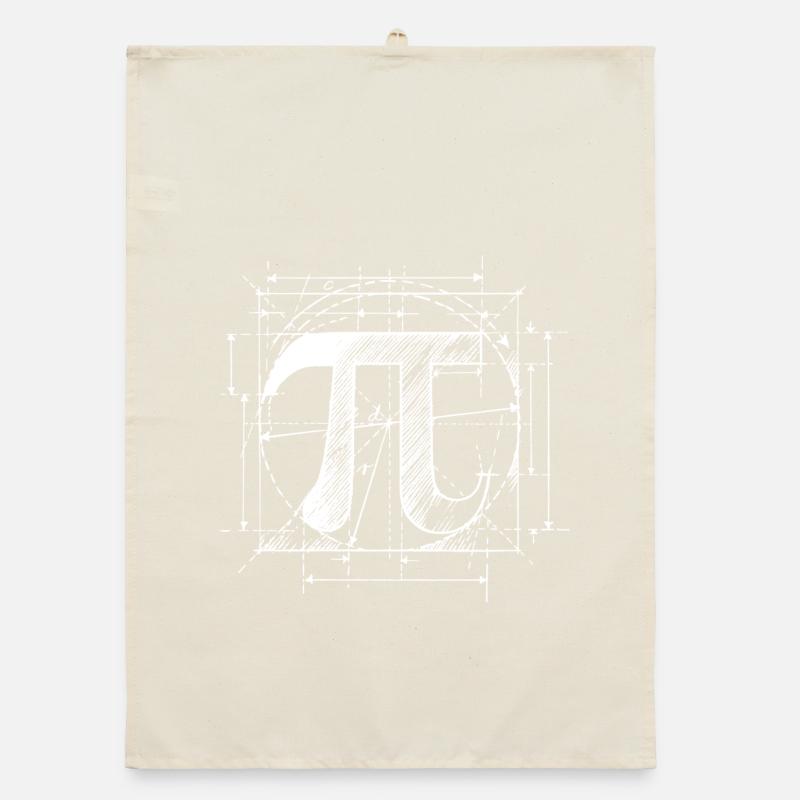 Pi Skizzen-Mathematik Organic Geschirrtuch