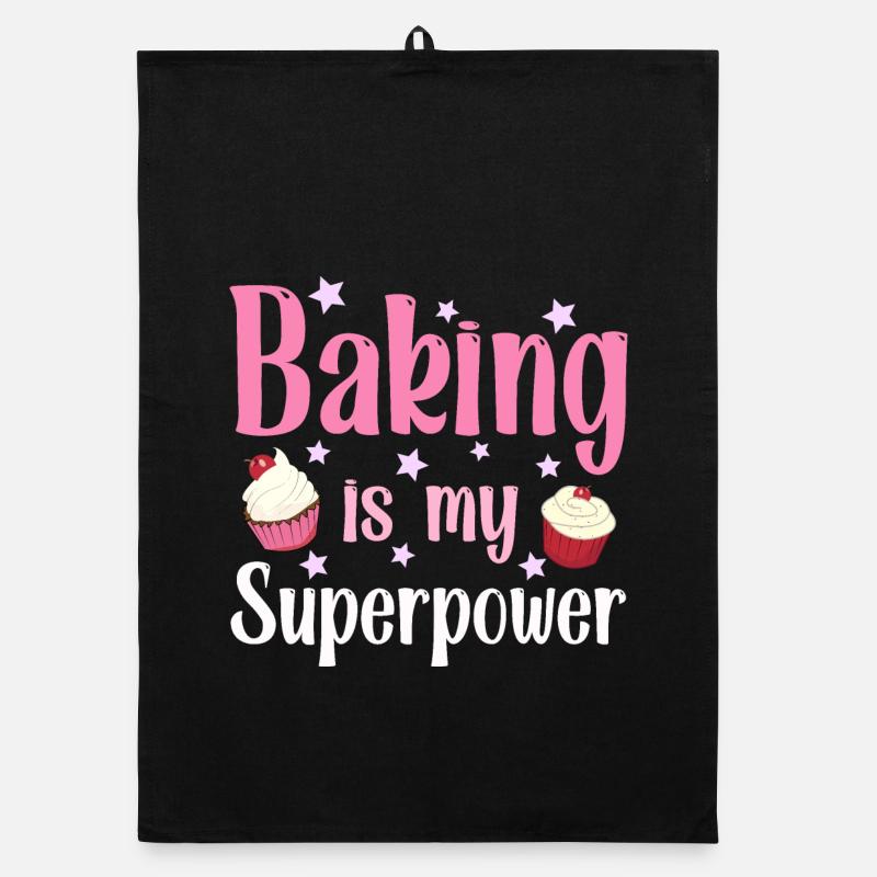 Backen Bäcker Bäckerin Organic Geschirrtuch