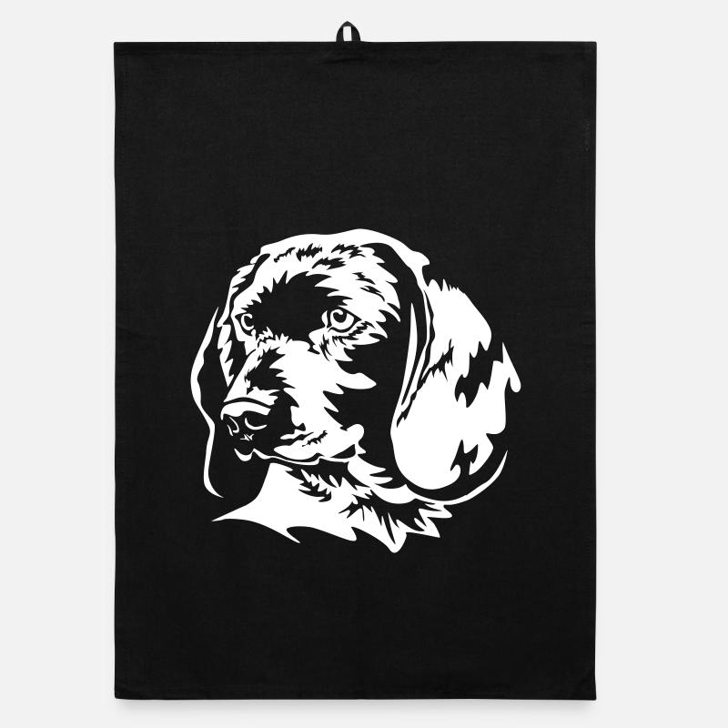 Bayer. Gebirgsschweißhund Kopf "Black Edition" Organic Geschirrtuch
