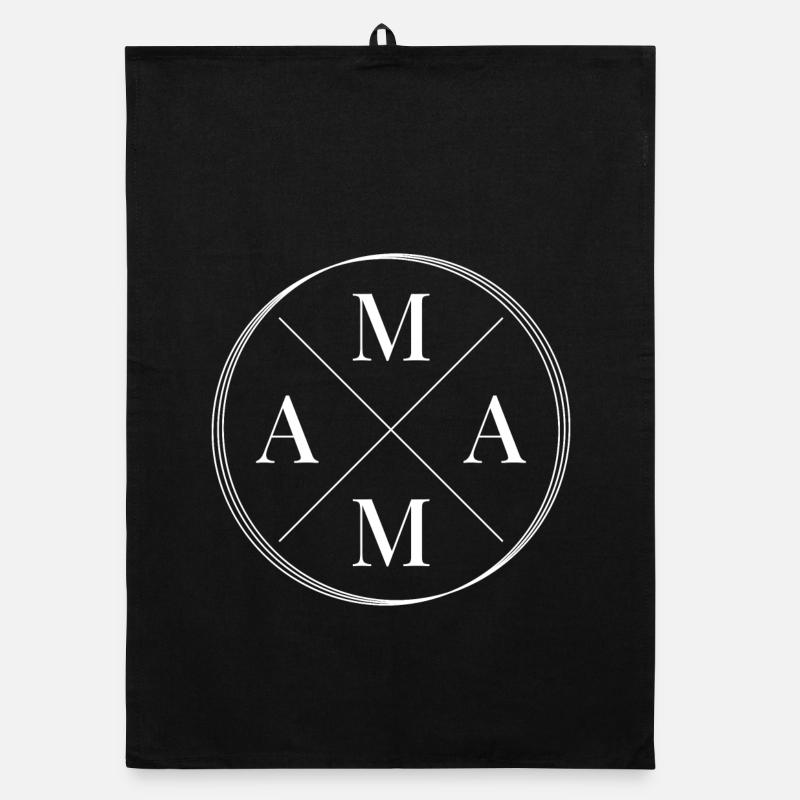 Mama Mutter Muttertag Geschenk - Organic Geschirrtuch - Schwarz