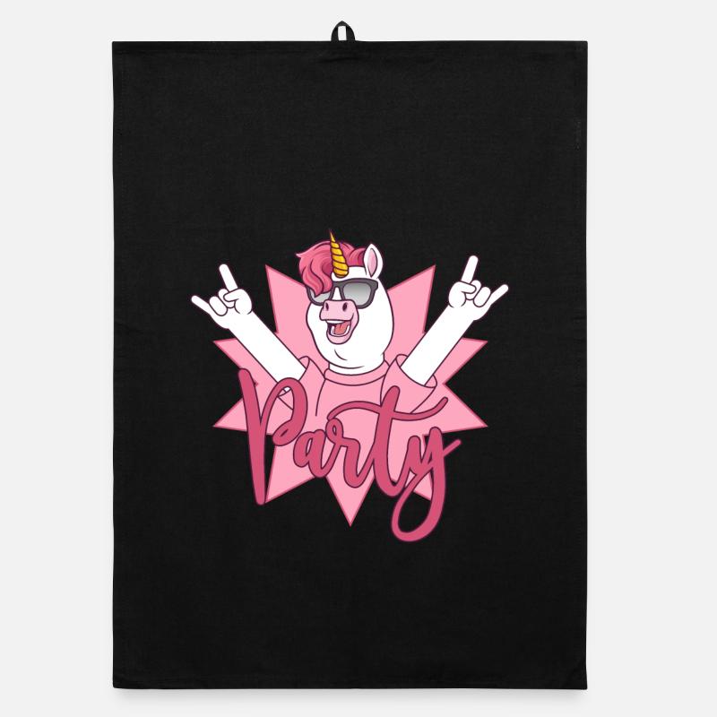 Party Einhorn  Organic Geschirrtuch