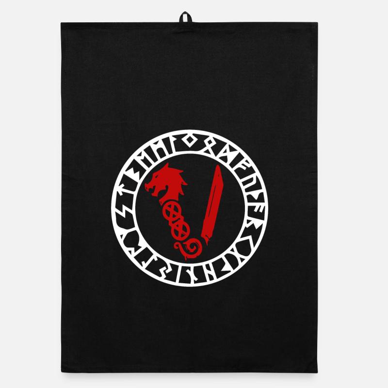 Symbole des Vikings Torchon bio