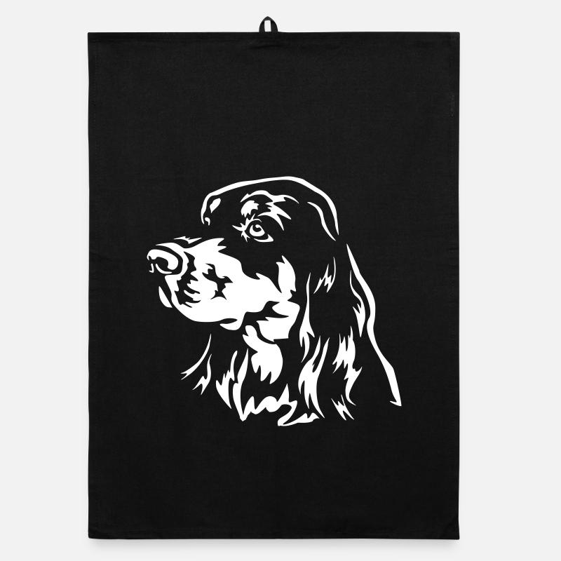 Gordon Setter Head « Black Edition » Torchon bio