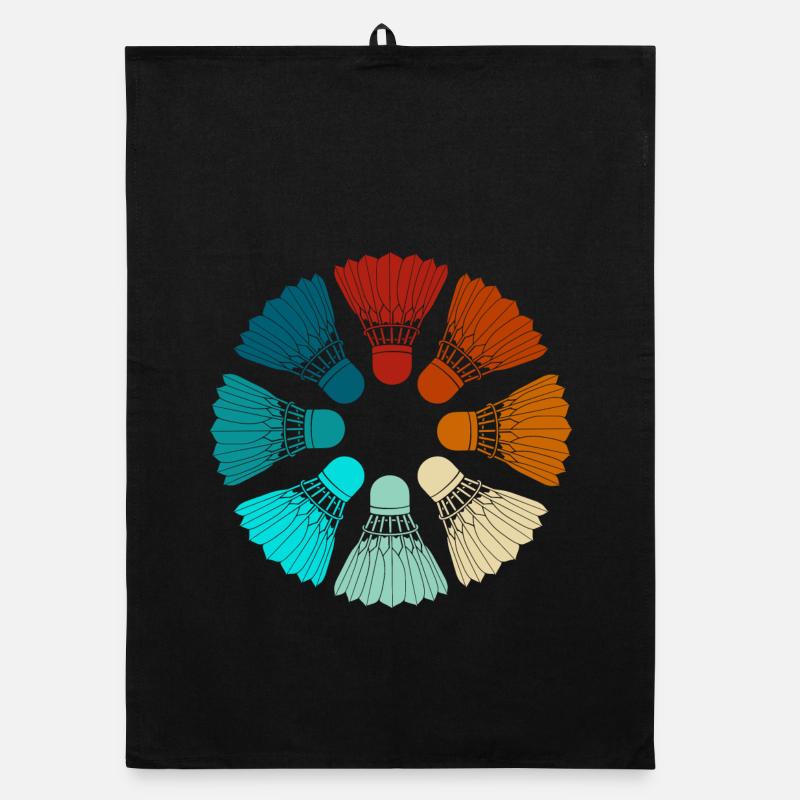 Badminton - Shuttlecocks Colorful Organic dish towel