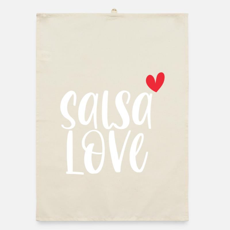 L’amour de la salsa! Cadeau de danse Dancer Latino Torchon bio