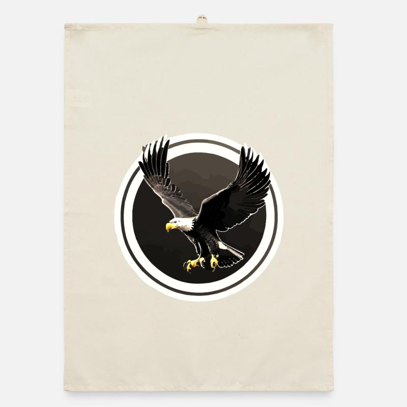 Logo Eagle en rond Torchon bio