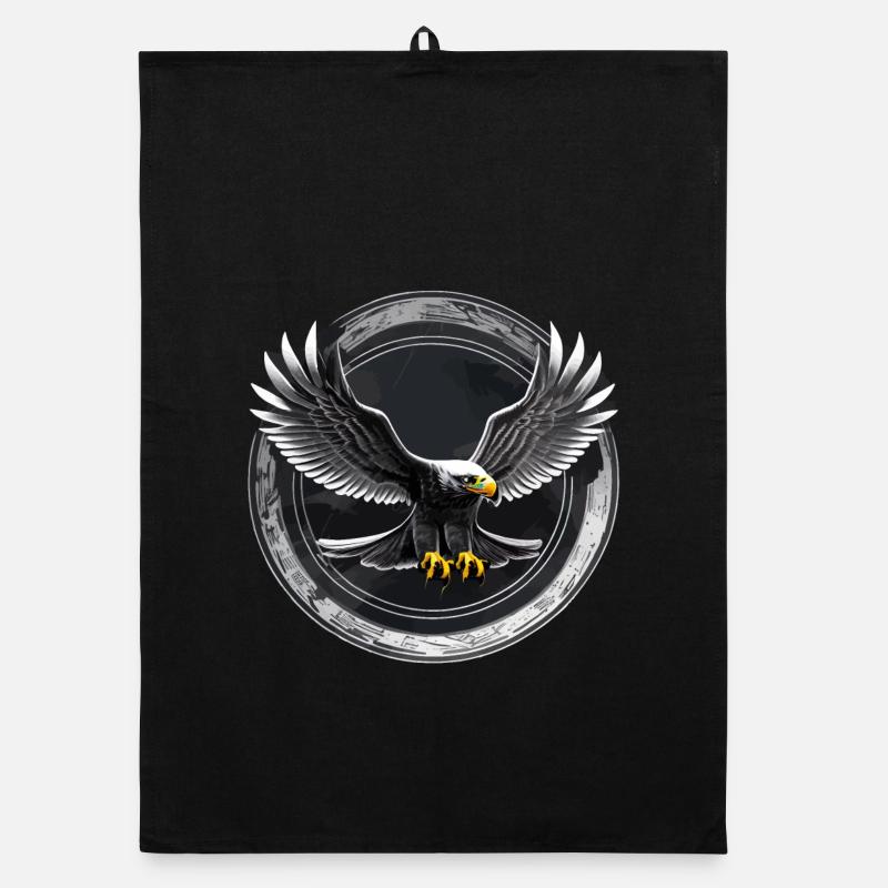 Adler Logo im Kreis Organic Geschirrtuch