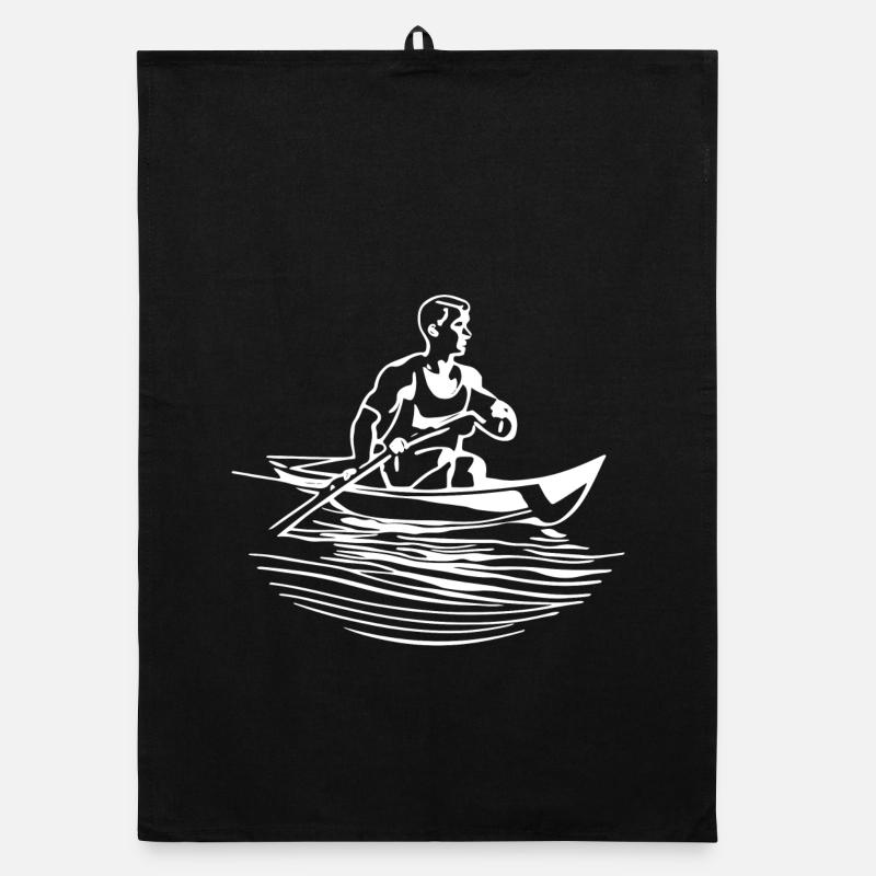 Rowing rowers Organic dish towel