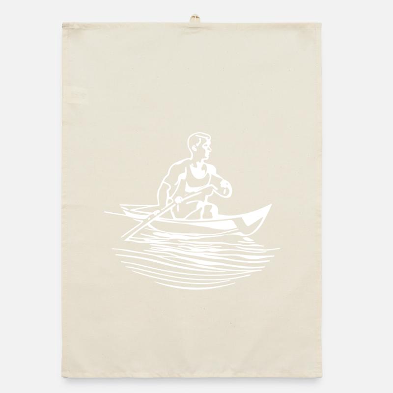 Rowing rowers Organic dish towel