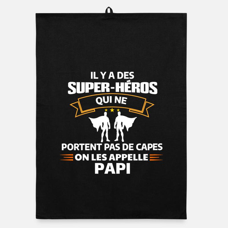 Super-Héros Papi Cadenas d'Amour Torchon bio