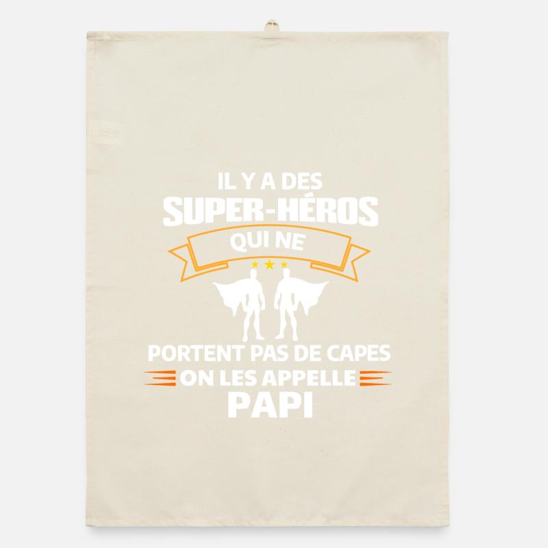 Super-Héros Papi Cadenas d'Amour Torchon bio