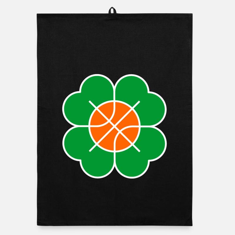 Basketball-Blume - Kleeblatt Organic Geschirrtuch