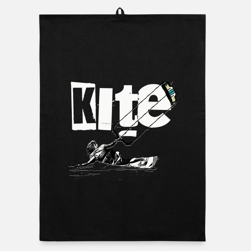 Kite - Organic Geschirrtuch - Schwarz
