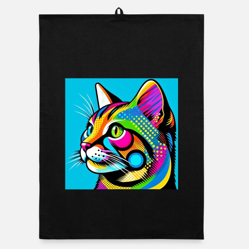 Chat Pop Art Torchon bio